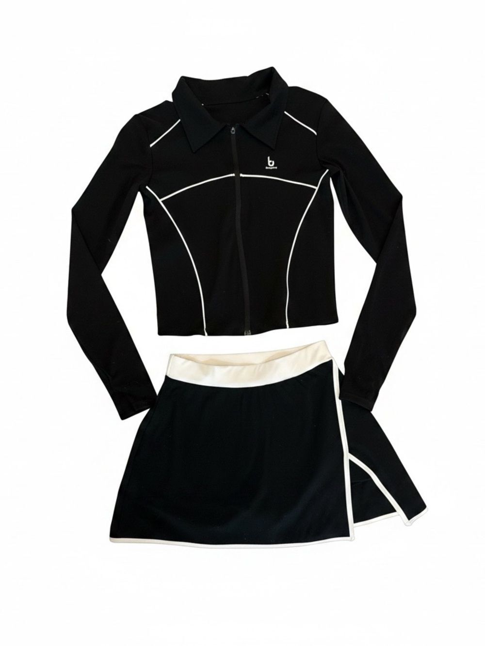 Beuyancy Tennis & Pickleball Active Set - Zip Jacket & Skort - EUC Medium